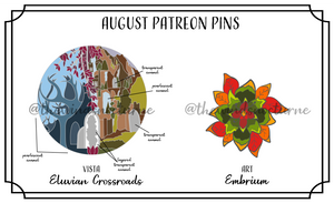 Dragon Age Patreon Pins 2022 - July, August, September