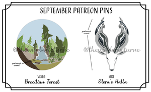 Dragon Age Patreon Pins 2022 - July, August, September