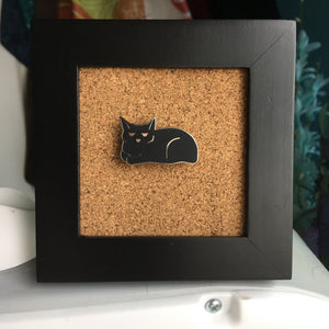 Cat Enamel Pin - Black Cat / Crabby Kitty
